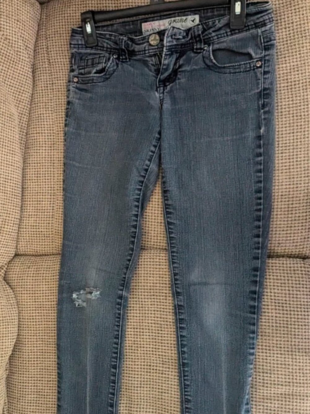 Petite Grane Dark Wash Junior Size 3 Super Low Rise Skinny Jeans